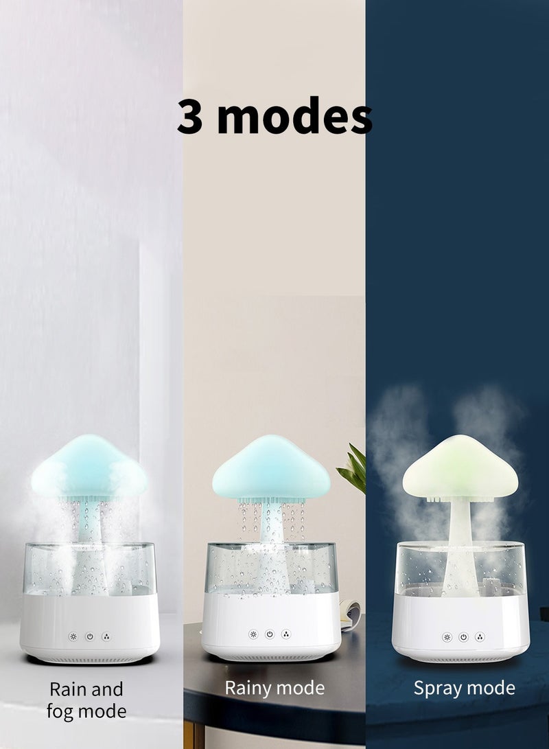 LEOKOR Humidifier with 7 Colors LED Lights Essential Oil Diffuser Raindrop Humidifier Auto Shut-Off Waterfall Lamp Quiet Humidifier for Sleeping - Image 4