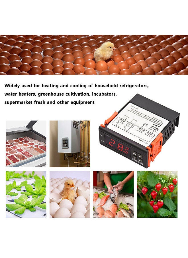 Generic - Digital Temperature Controller STC-1000 Intelligent Temperature Regulator DC 24V Refrigerator Thermostat Support Heating/Cooling/Temperature Correction/Delayed Start/High or Low Temperature Alarm - Image 1