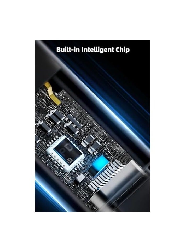 erorex 35W/480Mbps USB-C Male to Lightning Female Adapter, 240W/40Gbps USB Type C Male to Female Extender, 35W/480Mbps USB C Female to Lightning Male Converter (3 Pack, Transparent Black) - Image 4