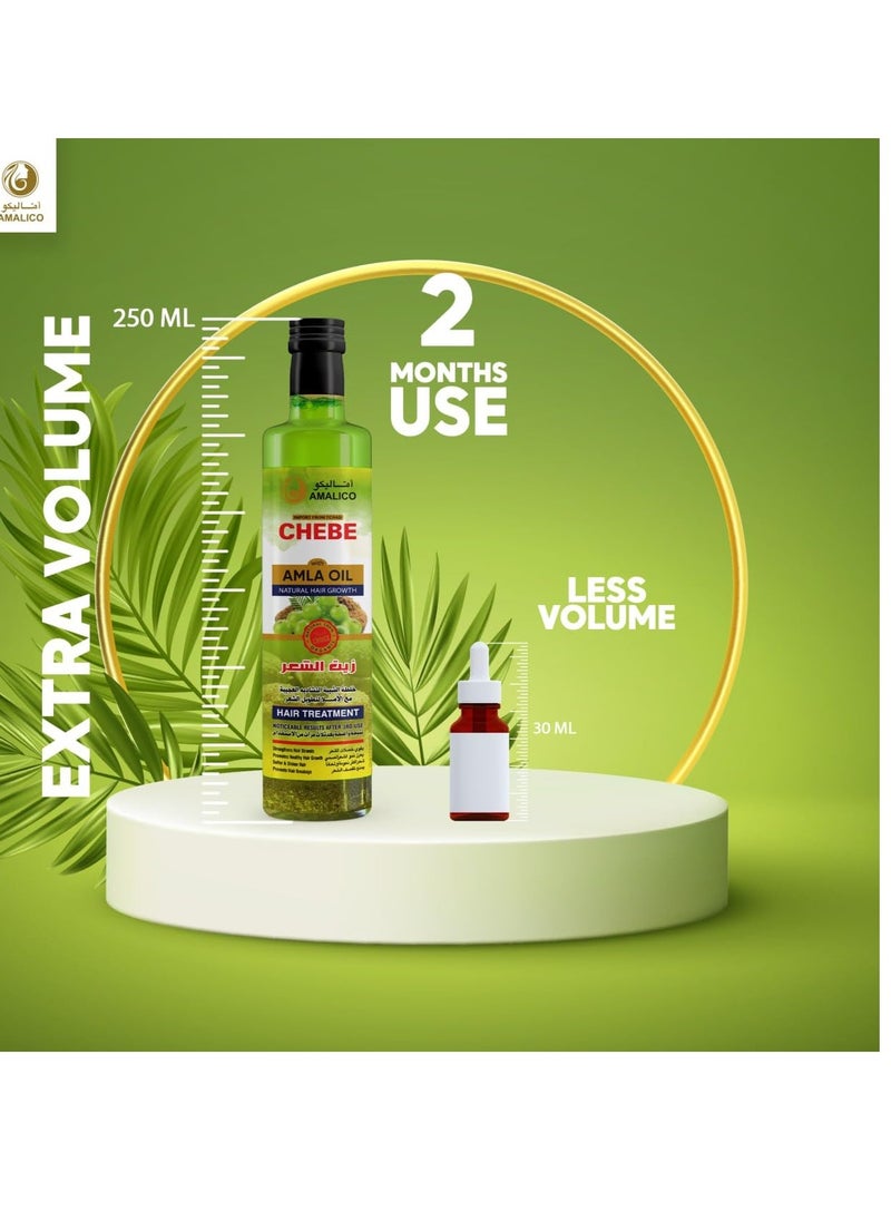 AMALICO Amla Oil with Chebe Powder for Hair Growth for Women and Men, Soften and Moisturize with Chebe Oil (8.45 FL.OZ)  - Image 2