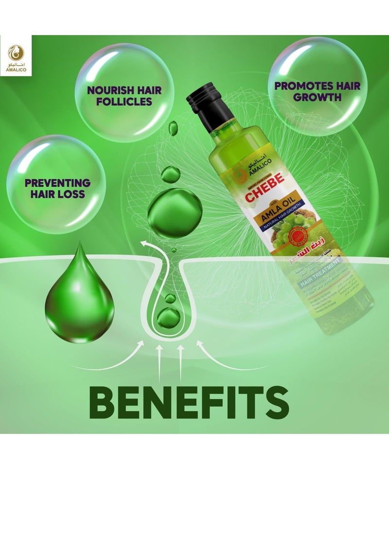 AMALICO Amla Oil with Chebe Powder for Hair Growth for Women and Men, Soften and Moisturize with Chebe Oil (8.45 FL.OZ)  - Image 4