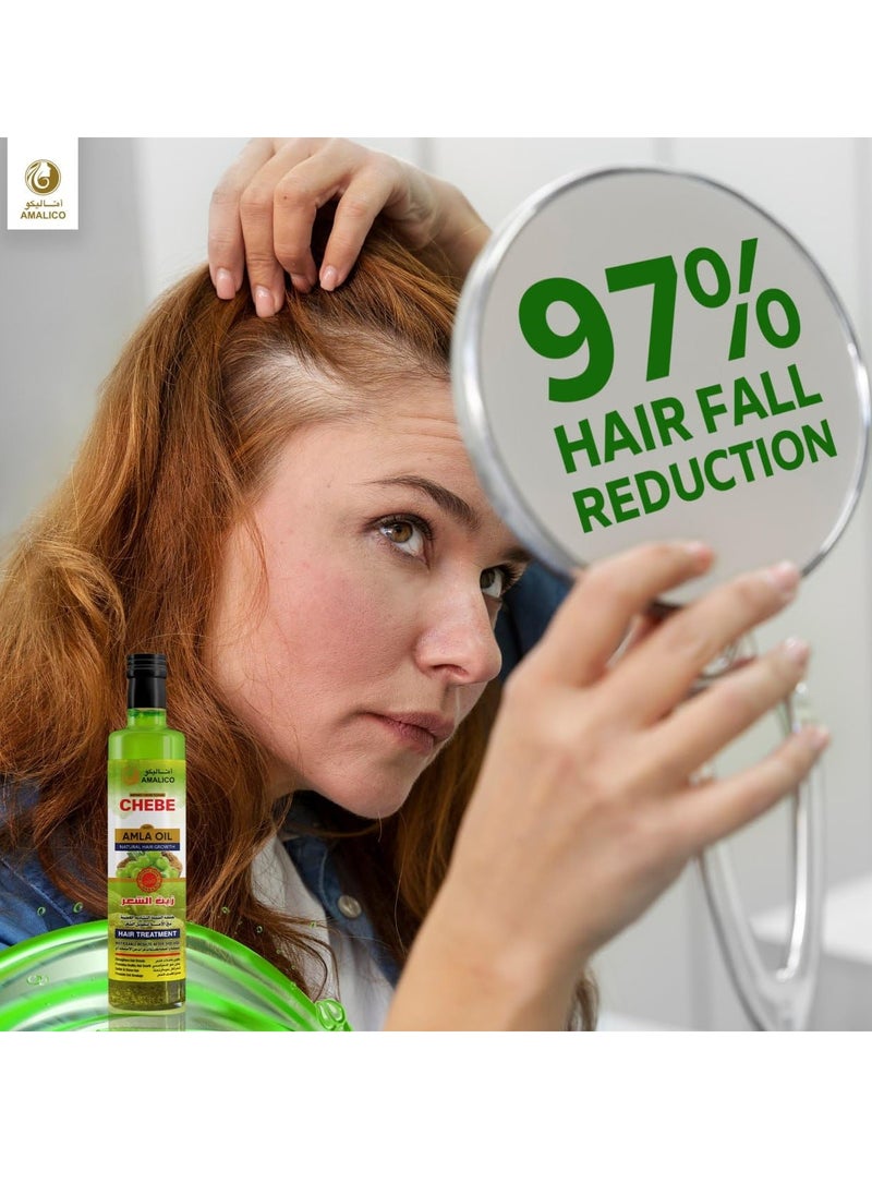 AMALICO Amla Oil with Chebe Powder for Hair Growth for Women and Men, Soften and Moisturize with Chebe Oil (8.45 FL.OZ)  - Image 5