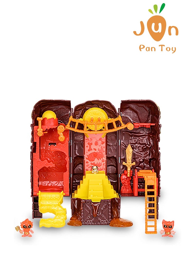 تريجير X أصلي Moose Toys Treasure X Lost Landsبرج الحمم البركانية في جزيرة الجمجمة طقم ألعاب مغامرة 15 مستويات كنز ذهبي للعبة مجسمات هدايا أولاد - Image 5