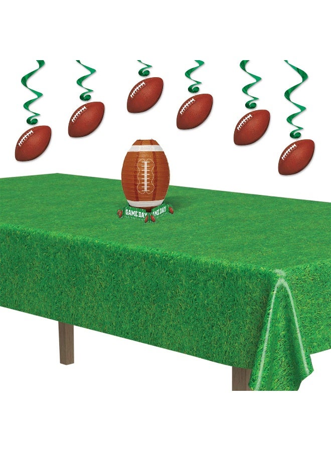 Beistle Disposable Plastic Print Rectangular Tablecloth Grass Tablecover Party Accessory (1 Count) (1/pkg) Pkg/12, 1 Piece, green - Image 5