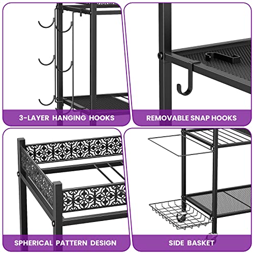 VOPEAK Metal Storage Rack for Yoga Mats, Foam Rollers and Gym Equipment - Home Exercise and Fitness Gear Organizer - Image 4