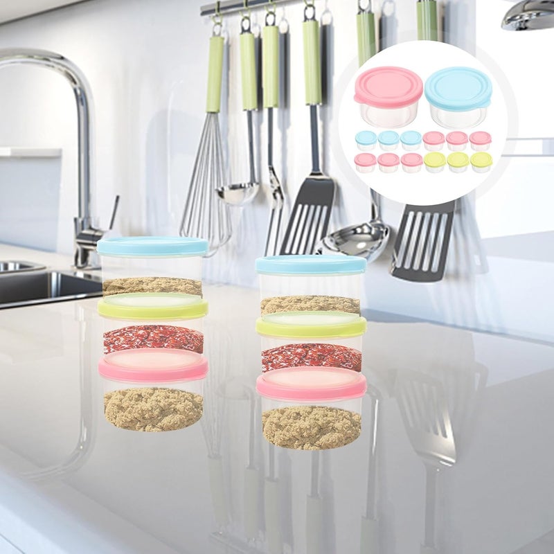 24 Pcs Mini Food Storage Containers with Practical Lids Transparent Plastic Bowls for Microwave Freezer Dishwasher Safe for Kitchen and Food Organization - Image 3
