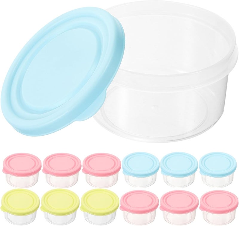 24 Pcs Mini Food Storage Containers with Practical Lids Transparent Plastic Bowls for Microwave Freezer Dishwasher Safe for Kitchen and Food Organization - Image 1