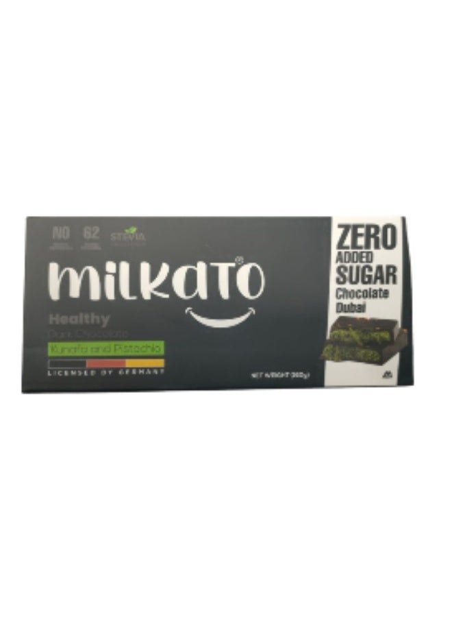 Milkato Healthy Dark Chocolate Bar Konafa and Pistachio Zero Sugar 160 gm & Mozn Stevia Sugar, 2 spoons, 25% increase offer, 60 sachets instead of 48. Bundle - Image 2