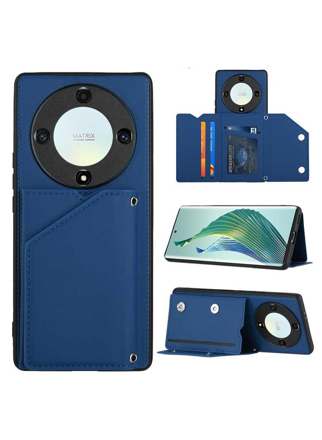 زبون جراب لهاتف Honor X9a مصنوع من جلد PU + TPU + PC وفتحات بطاقات - Image 1