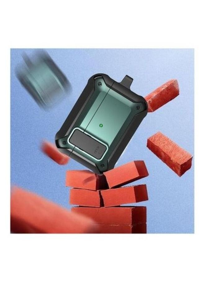 ACLIX - shockproof Case for Airpod Pro Case with keychain resilient shock Absorption Secure Lock designed compatible airpod pro GREEN - Image 1
