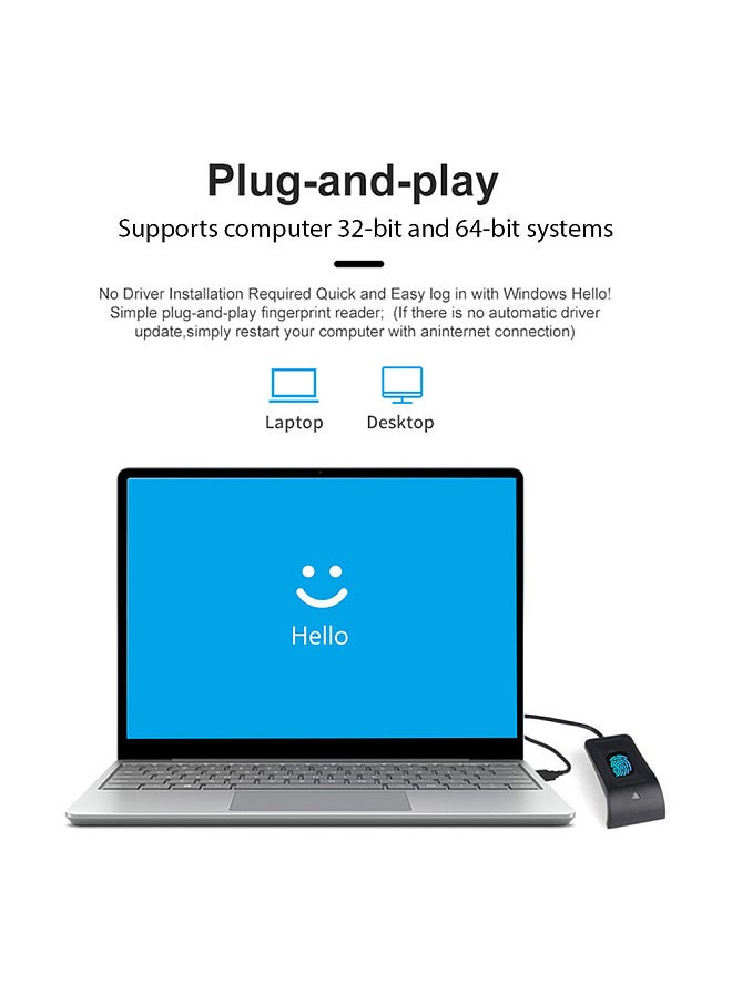 Generic USB Fingerprint Reader Desktop Biometric Scanner Password Free Operation Fingerprint Scanner for PC Laptop  - Image 5