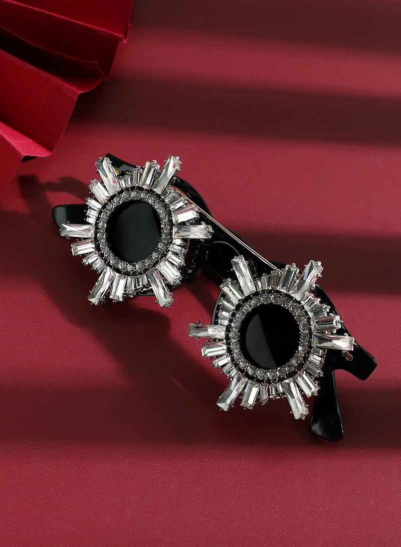 SOHI Shimmering Eyewear Dazzling Artificial Sunglass Jewellery - Image 5