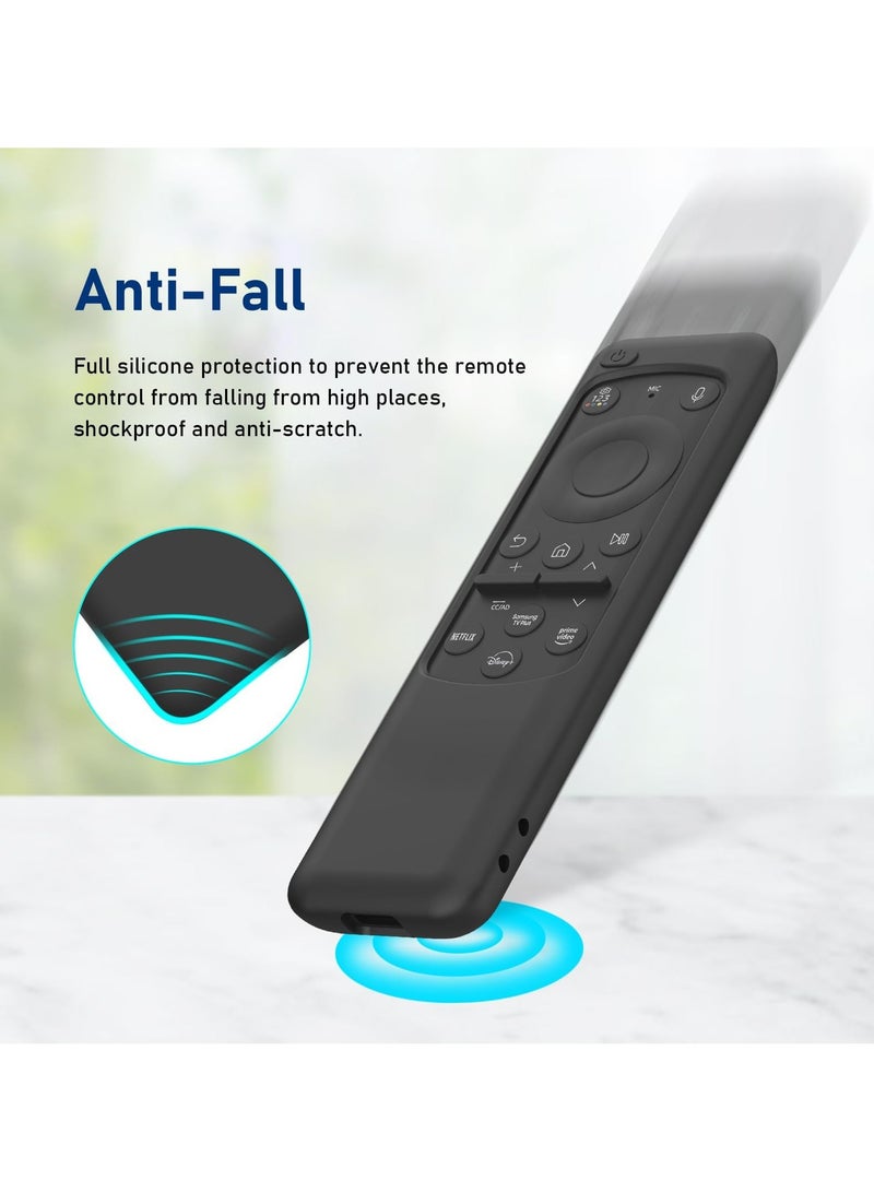2023 New For Samsung BN59-01432A Solar Remote Control Silicone Protective Case For TM2360E Anti-Drop Dustproof Protector Sleeve (Black)  - Image 4