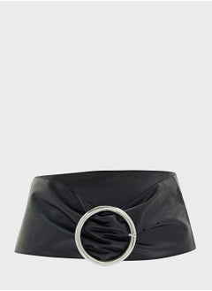 Miss Selfridge Soft Round Buckle Belt  - Image 1