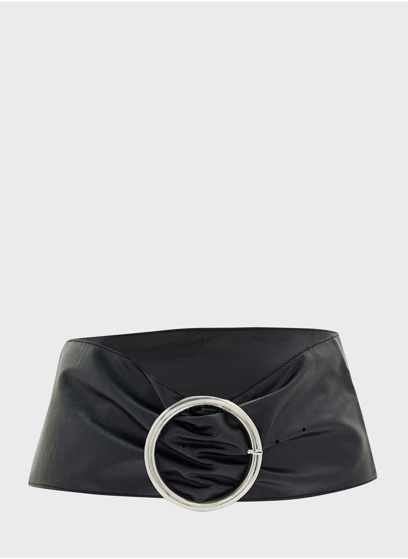 Miss Selfridge - Soft Round Buckle Belt - Image 1