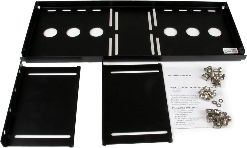 StarTechcom 4U Universal VESA LCD Monitor Mounting Bracket for 19inch Rack or Cabinet  TAA Compliant  ColdPressed Steel Bracket RKLCDBK - Image 3