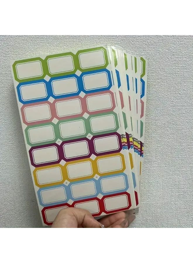 480 قطعة من ملصقات الأسماء الملونة ذاتية اللصق في 8 ألوان متدرجة للمكتب والمدرسة وتنظيم المستودعات - Image 2