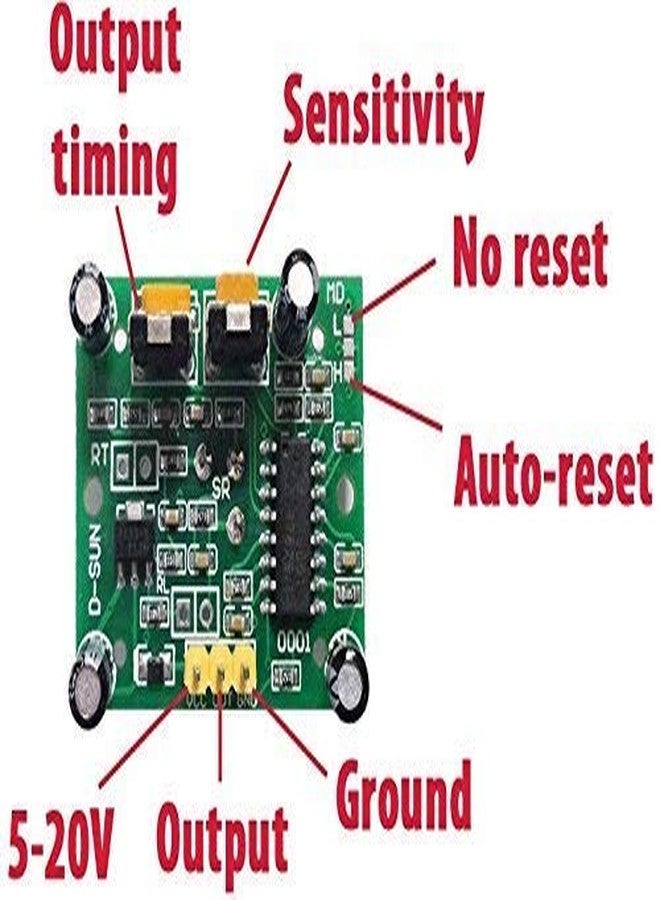 TESTIN ELECTRONICS HC-SR501 Pyroelectric Infrared PIR Motion Sensor Modules and Other DIY Projects (5 Pcs) - Image 5