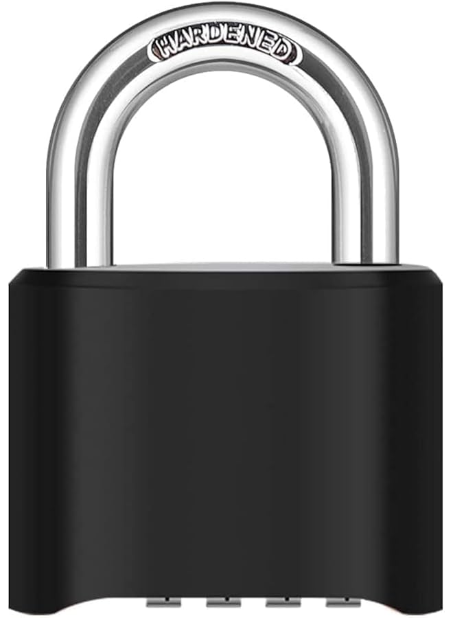 PROMASS Combination Lock,Guliffen 1 Pack Heavy Duty Combination Padlock ，Outdoor Pad Locks with Code for Gate, Fence, Warehouse, Storage Unit,Garages (Black) - Image 1