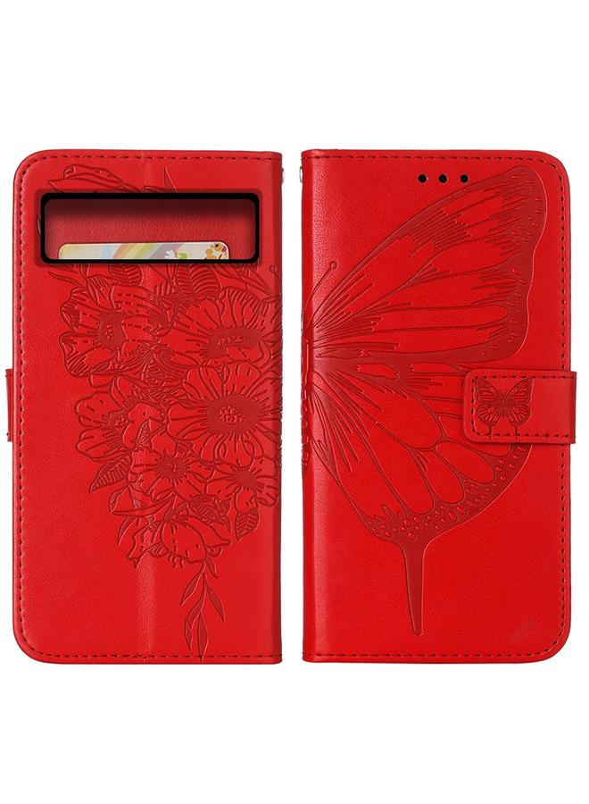 Green Tiger Case For Google Pixel 8 Pro Embossed Butterfly Leather Phone Case - Image 2