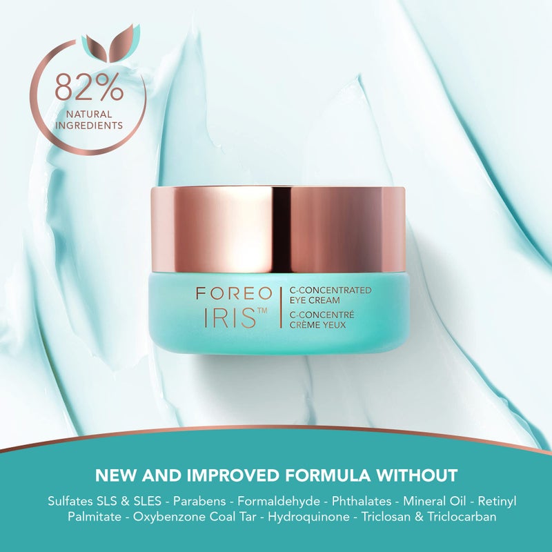FOREO IRIS C-Concentrated Brightening Eye Cream for Dark Circles and Puffiness - Under Eye Brightener - Hyaluronic Acid - Antioxidant - Vegan - Travel Size - All Skin Types - 0.5 oz - Image 4