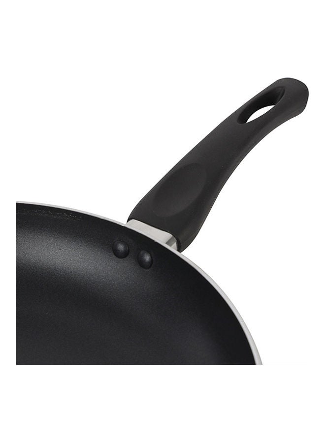 Royalford Aluminum Fry Pan With Tempered Glass Lid Strong Aluminum Body With Non Stick Coating And Bakelite Handle Compatible With Hot Plate Halogen Ceramic And Gas Stovetops Grey - Image 4