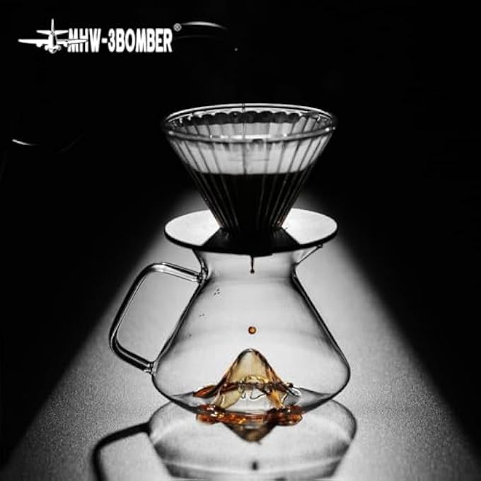 ام اتش دابيلو - ثري بومبار إبريق تقديم قهوة جلاس هيل حديث بمقبض رمادي 600 مل - Image 3