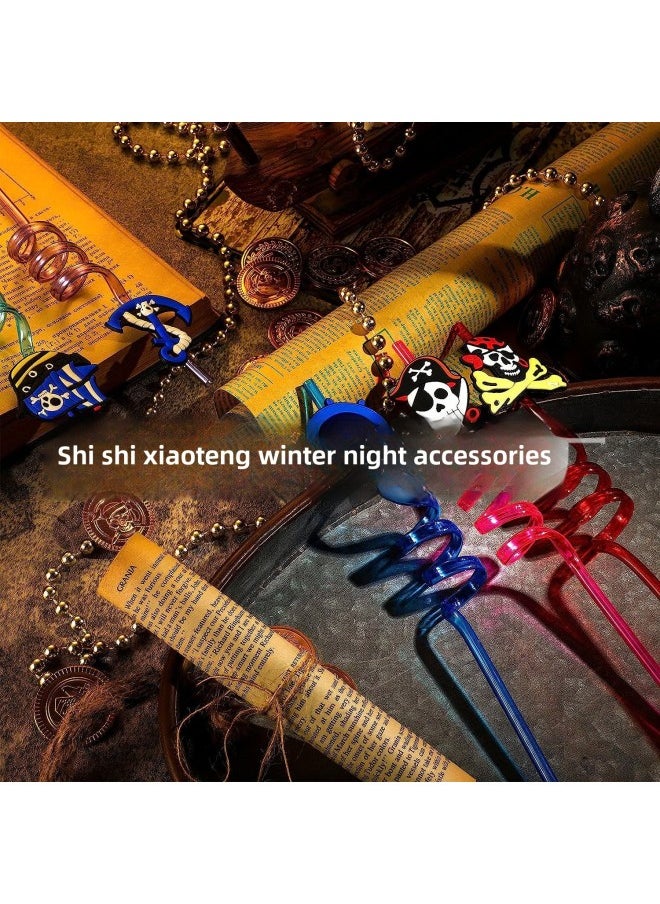 New Spiral Shape Color Straw Pirate Ship Accessories Detachable Factory Direct Cross-border For Wholesale-Color:SPR-5