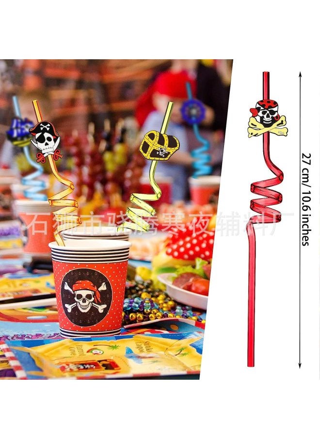 New Spiral Shape Color Straw Pirate Ship Accessories Detachable Factory Direct Cross-border For Wholesale-Color:SPR-5