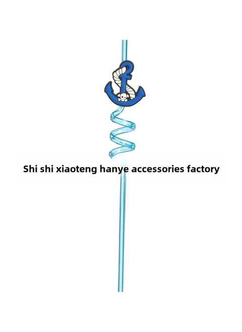 New Spiral Shape Color Straw Pirate Ship Accessories Detachable Factory Direct Cross-border For Wholesale-Color:SPR-5
