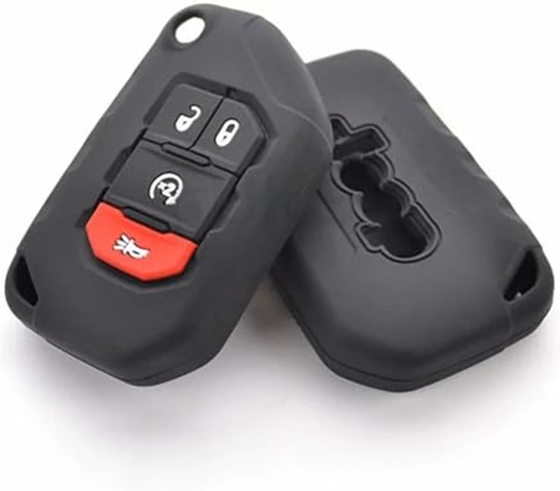 Wivplex 4 Button Car Key Fob Cover for Jeep Wrangler - Image 2
