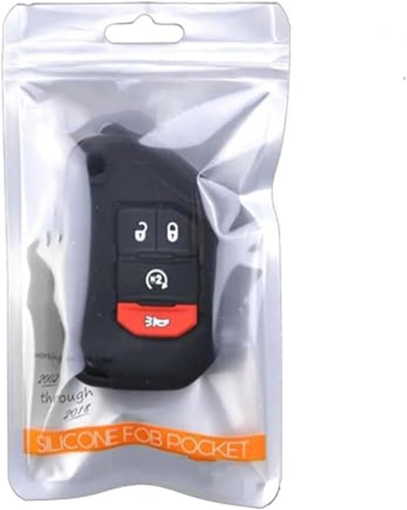Wivplex 4 Button Car Key Fob Cover for Jeep Wrangler - Image 5