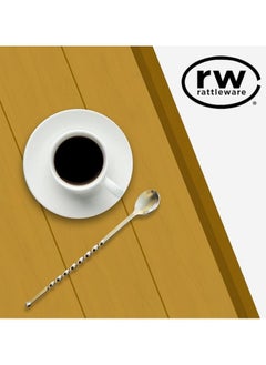 Rattleware 11-1/4-Inch Twist Spoon – Long Handle Stainless Steel Coffee Mixing Spoon for French Press, Iced Coffee, Cocktails & Layered Drinks | Durable Stirring Tool for Deep Jars, Barista Accessory & Kitchen Utensil  - Image 3