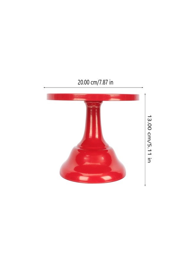 Vaguelly Cake Display Stand Cake Stand, 8 inch/ 20 cm Dessert Display Stand Footed Metal Cake Plate, Round Cheese Board Dessert Serving Tray, Wedding Buffet Table Decoration (red) Christmas Decor - Image 4