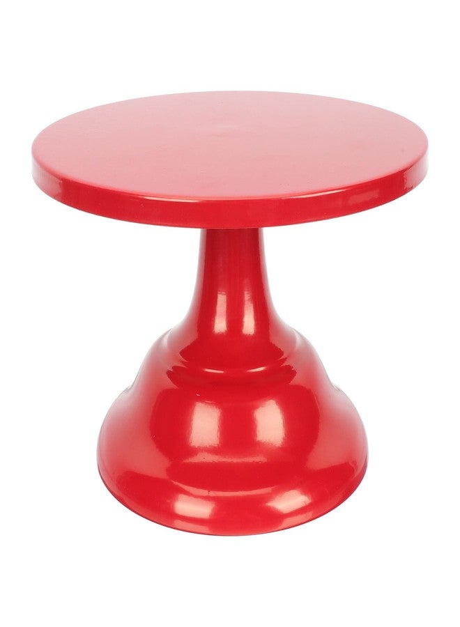 Vaguelly Cake Display Stand Cake Stand, 8 inch/ 20 cm Dessert Display Stand Footed Metal Cake Plate, Round Cheese Board Dessert Serving Tray, Wedding Buffet Table Decoration (red) Christmas Decor - Image 1