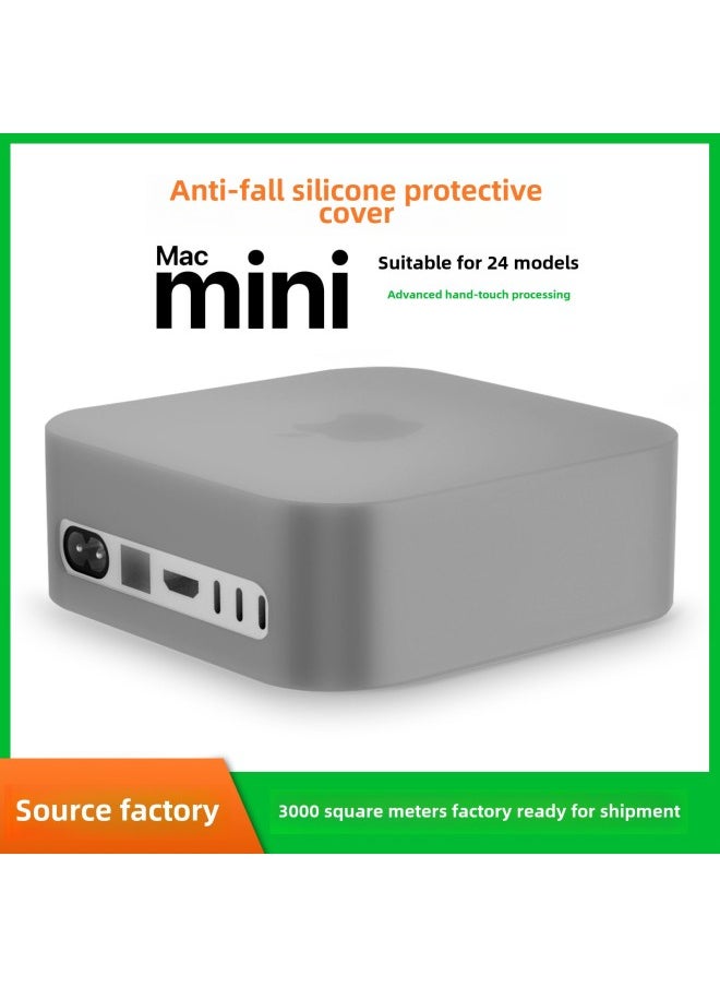 Generic - 2024 Mac Mini Computer Host M4/M4 Pro Anti-Fall Dustproof Silicone Protective Cover Durable Case For Apple Other Models-Specifications:Translucent - Image 1