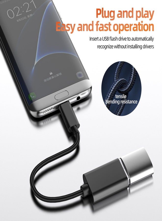 HOYULLI Micro USB Male to USB Female Adapter(2pack)OTG 3.0 Cable Connector Data Transfer External Flash Drive Stick Extension Keyboard Android Port Converter Compatible for Samsung S6 Edge+ S7 Active Note 4 5 - Image 2