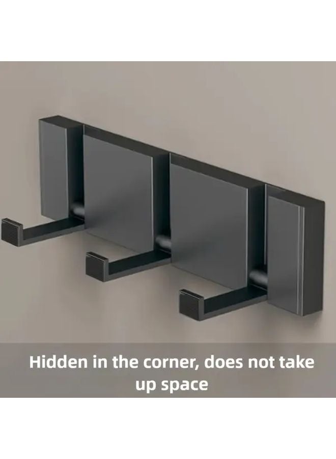 Milky White 8 Hooks No Drill Wall Mount Invisible Hanger For Clothes Hats Bags - Image 5