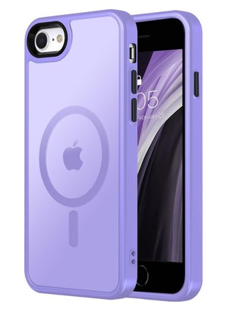 حافظة مغناطيسية لهاتف iPhone 7/8/Se 2020/Se 2022 متوافقة مع حافظة MagSafe ذات الحماية العسكرية ومضادة للصدمات وشفافة غير لامعة ومضادة للخدش وصدمات (أرجواني فاتح) - pzsku/Z88FAC4C8F2B62E535A11Z/45/_/1739649398/7576e6e1-f84e-49b9-824e-ee9f032212f9