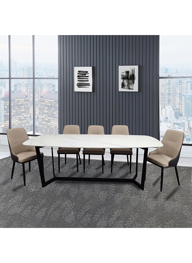 Home Box Barcelona 8-Seater Sintered Stone Dining Set 100 x 75 x 240 cm  - Image 2