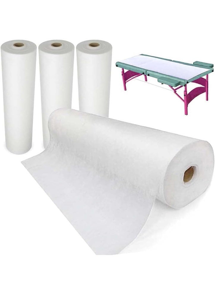 عبوة من 4 لفات أغطية سرير طبية ورقية للاستخدام مرة واحدة – مقاس 50 سم × 40 متر، رول ورقي لطاولات المساج، غطاء سرير للسبا والصالونات وعلاجات الوجه، أغطية صحية للمساج والاستخدام الطبي في المستشفيات (4) - Image 1