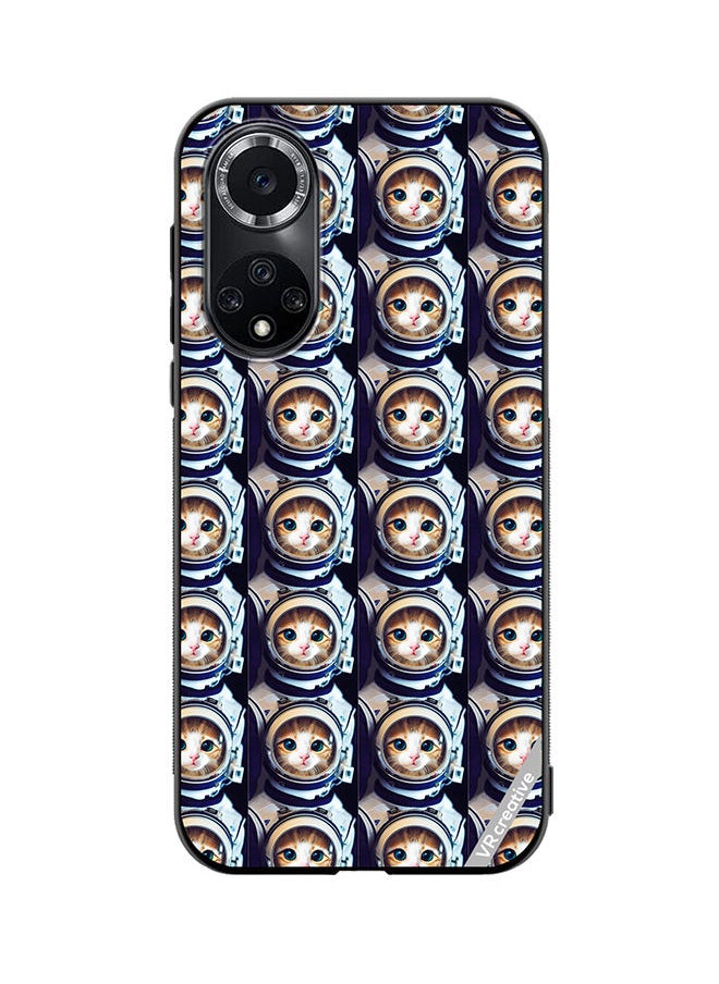 VR CREATIVE - Protective Case Cover For Huawei Nova 9 Pro Cat Face Inside Astronauts Helmet Pattern Design Multicolour - Image 1