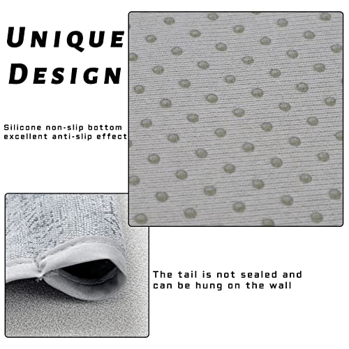 NB منظم ذراع الأريكة NB لحامل التحكم عن بُعد بجانب السرير مع 5 جيوب، حامل تحكم عن بُعد غير قابل للانزلاق لملحقات الأريكة وكراسي الاسترخاء (رمادي، 35"x12.4") - Image 3