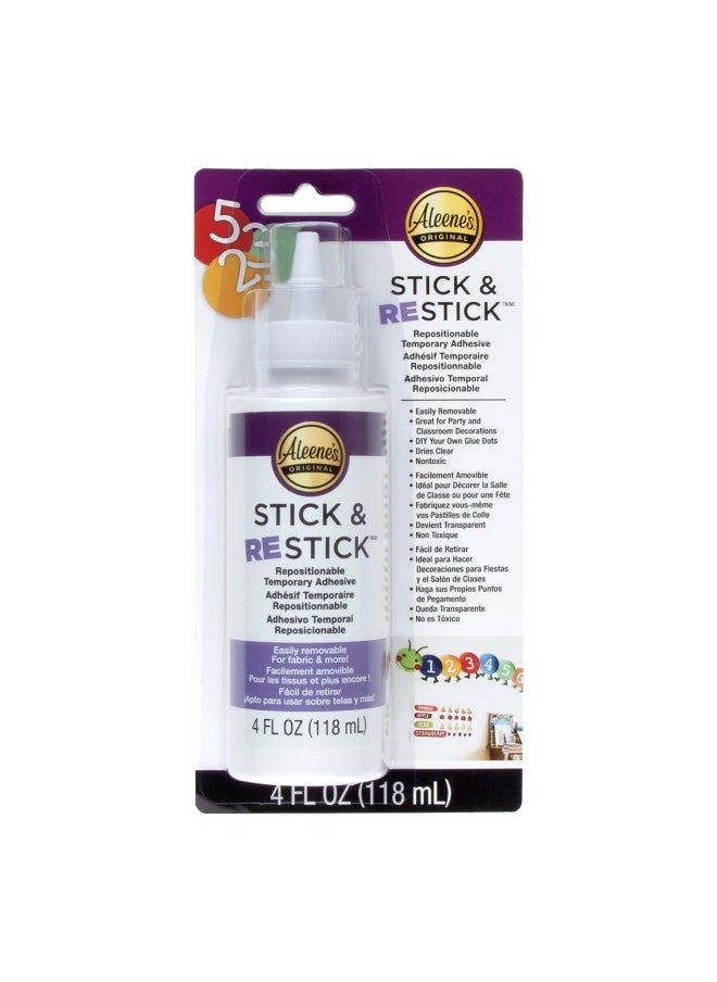 Aleene's Aleene s Stick & Restick Adhesive Carded 4oz  - Image 1