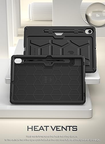 Poetic TurtleSkin Case for Samsung Galaxy Tab S9 (2023 Release) 11 inch Case with S Pen Holder, Heavy Duty Shockproof Kids Friendly Protective Silicone Cover, Black - Image 3