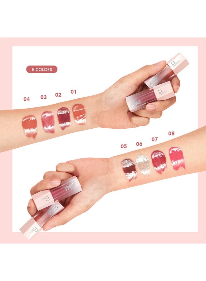 pudaier Ultra Glossy Lip Gloss, Diamond Matte Lip Oil Gloss Glitter Metallic Liquid Lipstick Glitter Shimmer Lip Glaze Shimmery Finish High Pigment Long Lasting Lip Gloss Tint Makeup 03 - Image 5