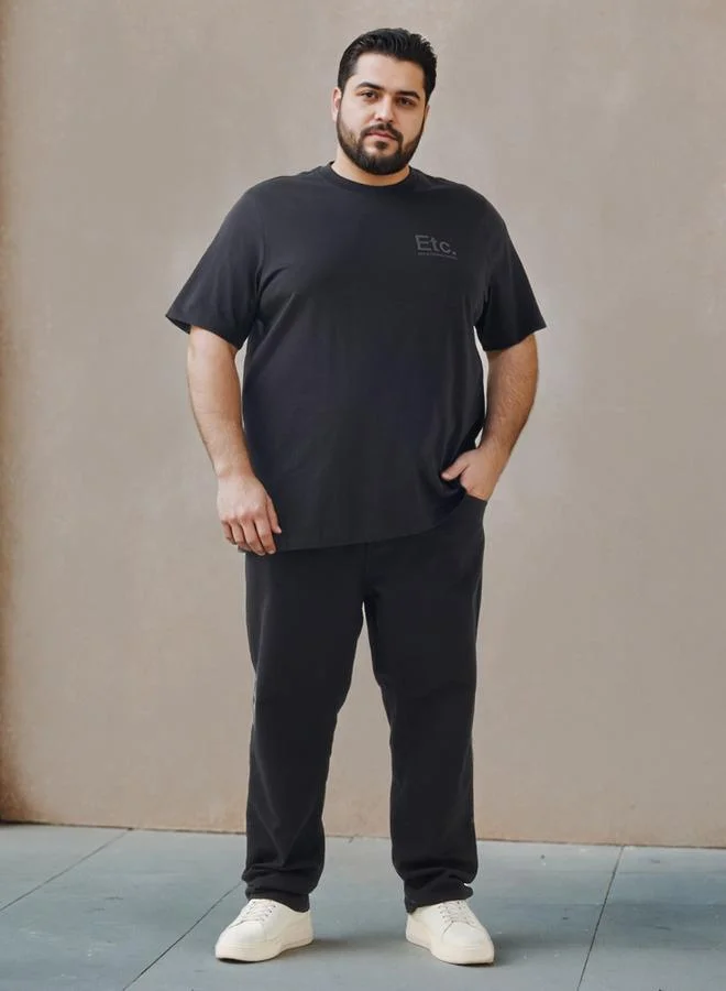 ماكسيم Plus Size Printed Core T-shirt with Crew Neck
