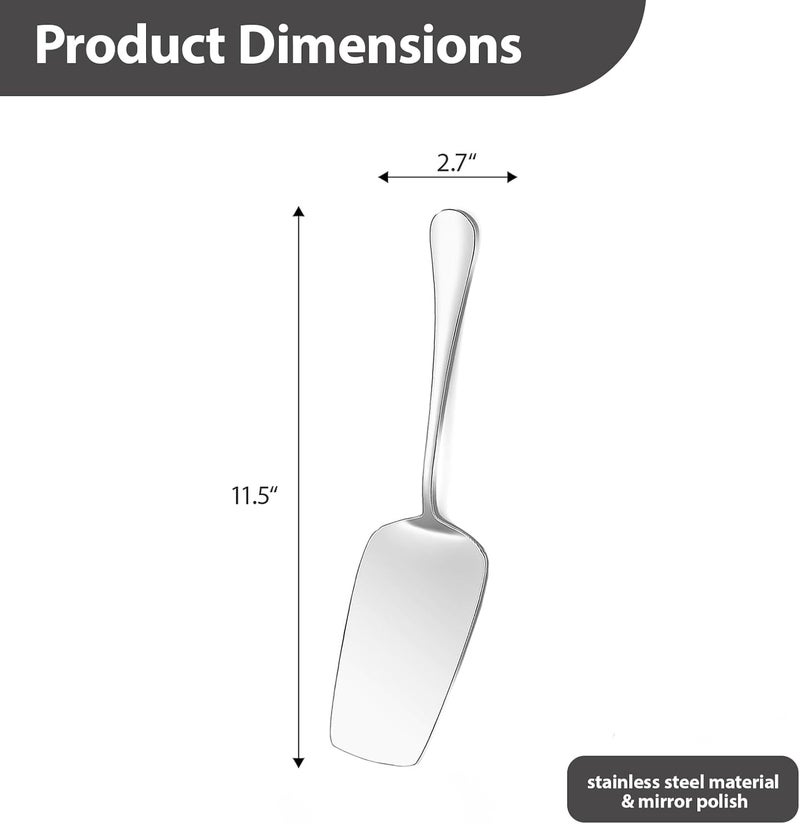 Voltology Professional Stainless Steel Lasagna Server, 11.5 inch Multi-Uses Spatula Cake Server, Pie Server Spatula, Cake & Pancakes Cutter Serving Spatulas, Ergonomic Handle, Mirror Polish & Dishwasher Safe - Image 2