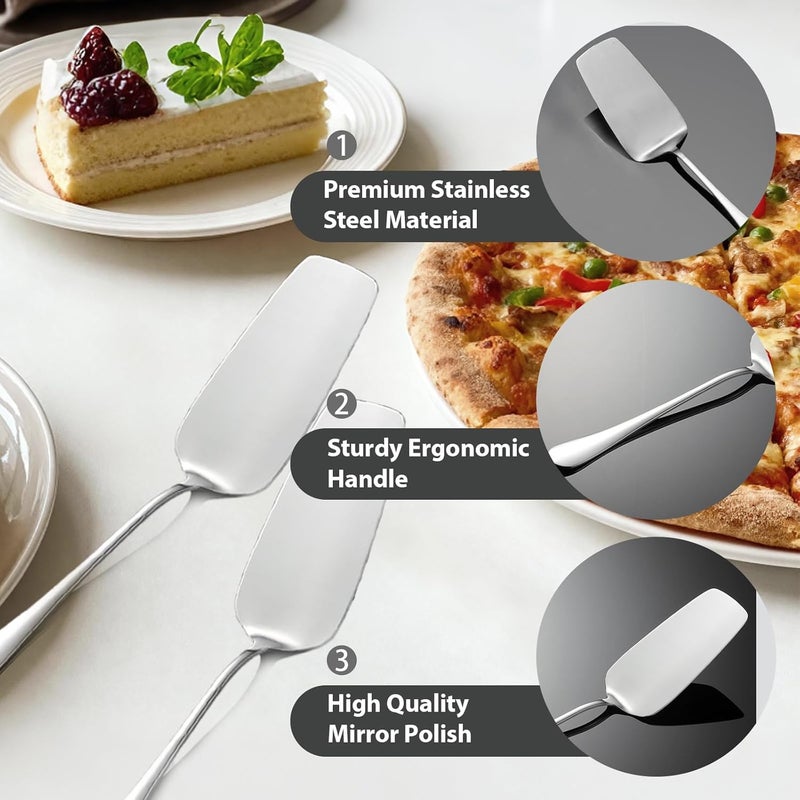 Voltology Professional Stainless Steel Lasagna Server, 11.5 inch Multi-Uses Spatula Cake Server, Pie Server Spatula, Cake & Pancakes Cutter Serving Spatulas, Ergonomic Handle, Mirror Polish & Dishwasher Safe - Image 5