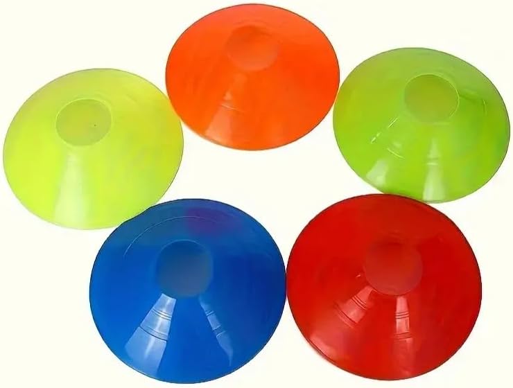 Marker Cones Set - 50 Pack Multi-Color Soccer Training Disc Cones - Image 3